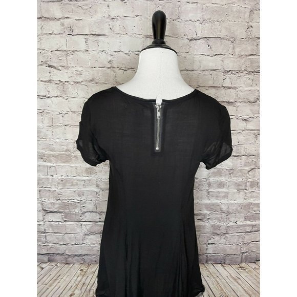 Silence +‎ Noise Solid Black Mini Dress - Picture 9 of 12